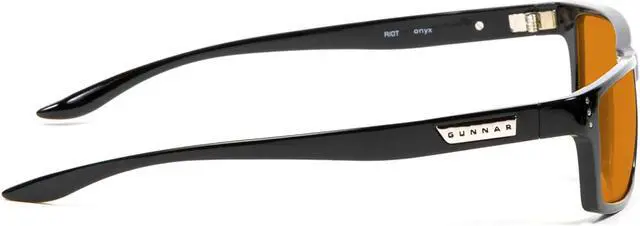 Alt view image 3 of 4 - GUNNAR RIOT Onyx Frame (Amber Max Lens) Tint 98% Blue Light & 100% UV Protection, RIO-00112