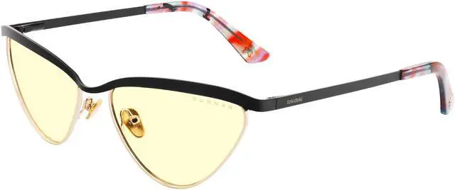 Alt view image 3 of 5 - GUNNAR TOKIDOKI YEAR OF THE DRAGON Computer Glasses Onyx/Gold Frame (Amber Lens) 65% Blue Light & 100% UV Protection, YOD-12701