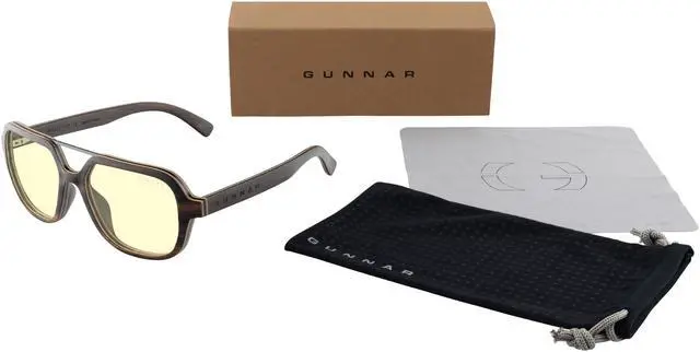 Alt view image 2 of 4 - GUNNAR HUMBOLDT Computer glasses Ebony Frame (Amber Lens) 65% Blue Light & 100% UV Protection, HUM-12301