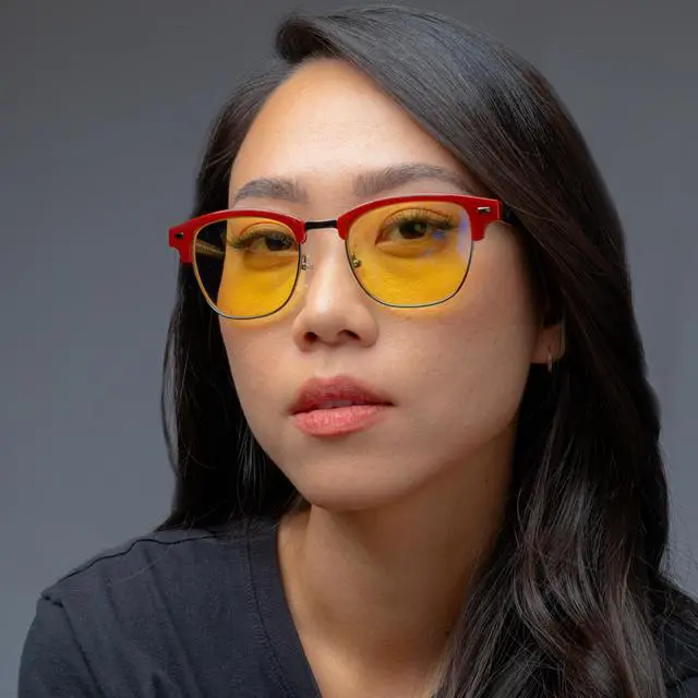 Alt view image 5 of 5 - GUNNAR DIABLO IV SANCTUARY EDITION Computer Glasses Blood Onyx Frame (Amber Lens) Tint 65% Blue Light & 100% UV Protection, DBL-66601