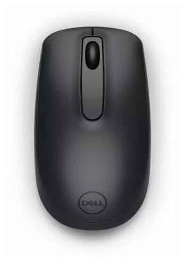 Main image of Dell WM118 Mouse - Small Size Mouse - Optical - Wireless - Radio Frequency - 2.40 GHz - USB Type A - 1000 dpi - Scroll Wheel - 3 Button(s) - 1 x AA Battery Supported - WM118-BLK-DAO