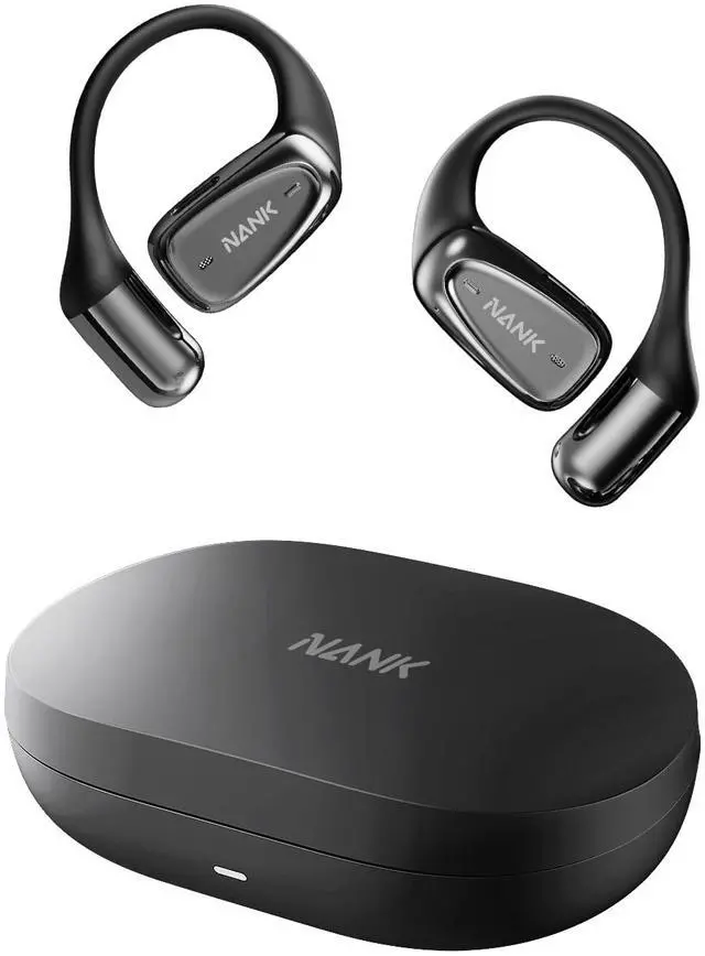 Main image of NANK OE Mix Open-Ear Headphones, Bluetooth 5.4 Wireless Sports Headphones with Earhooks, 18Hrs Sports Earbuds with Charging Case for Running, Cycling, Walking, Workout
