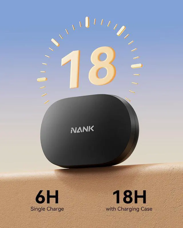 Alt view image 6 of 7 - NANK OE Mix Open-Ear Headphones, Bluetooth 5.4 Wireless Sports Headphones with Earhooks, 18Hrs Sports Earbuds with Charging Case for Running, Cycling, Walking, Workout