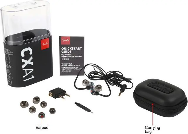 Alt view image 5 of 5 - Fender CXA1 In Ear Headdphone - MIC/3-BUTTON - Blue