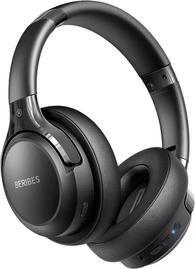 Main image of BERIBES Bluetooth Headphones Over Ear, 65H Playtime and 6 EQ Music Modes Wireless Headphones with Microphone, HiFi Stereo Foldable Lightweight Headset, Deep Bass for Home Office Cellphone PC Ect.
