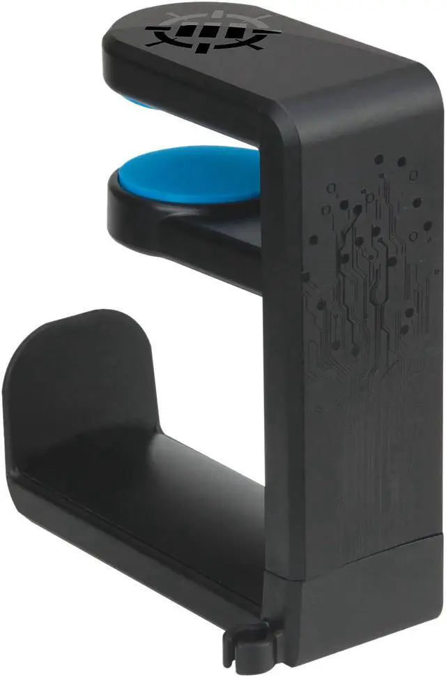 Alt view image 2 of 5 - Enhance Desk Gaming Headset Holder with Clamp On Under Desk Design & Cable Clip