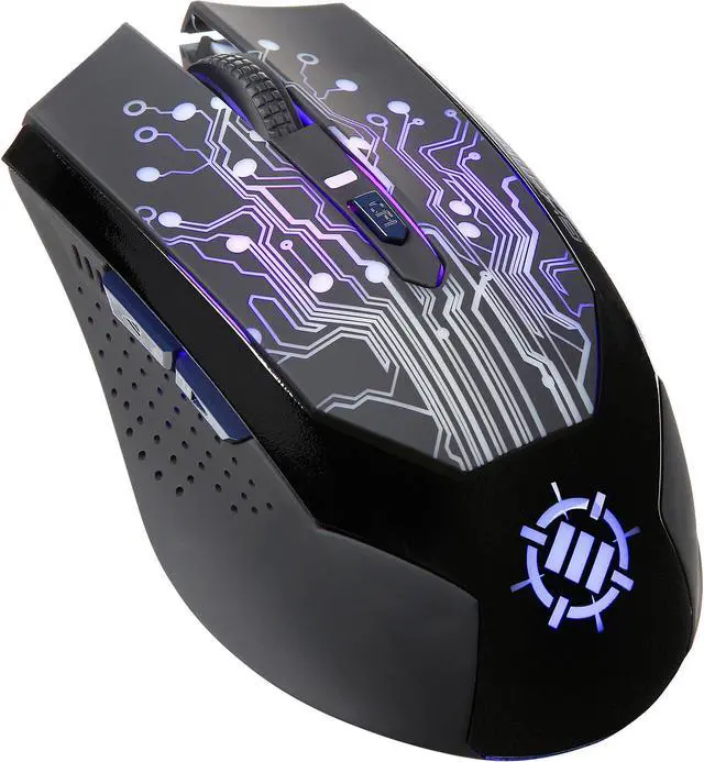 Main image of ENHANCE Wireless Optical Gaming Mouse with Rechargeable Battery, Dynamic 7 Color Changing LED Lights and Adjustable Sensitivity up to 3500 dpi