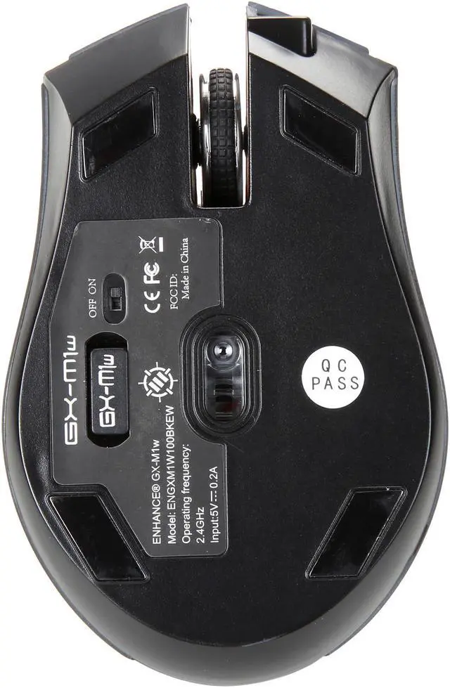 Alt view image 5 of 6 - ENHANCE Wireless Optical Gaming Mouse with Rechargeable Battery, Dynamic 7 Color Changing LED Lights and Adjustable Sensitivity up to 3500 dpi