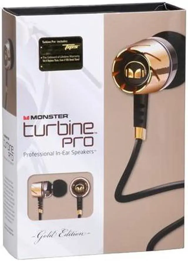 Alt view image 3 of 4 - Monster - Turbine Pro Gold Audiophile In-Ear Speakers