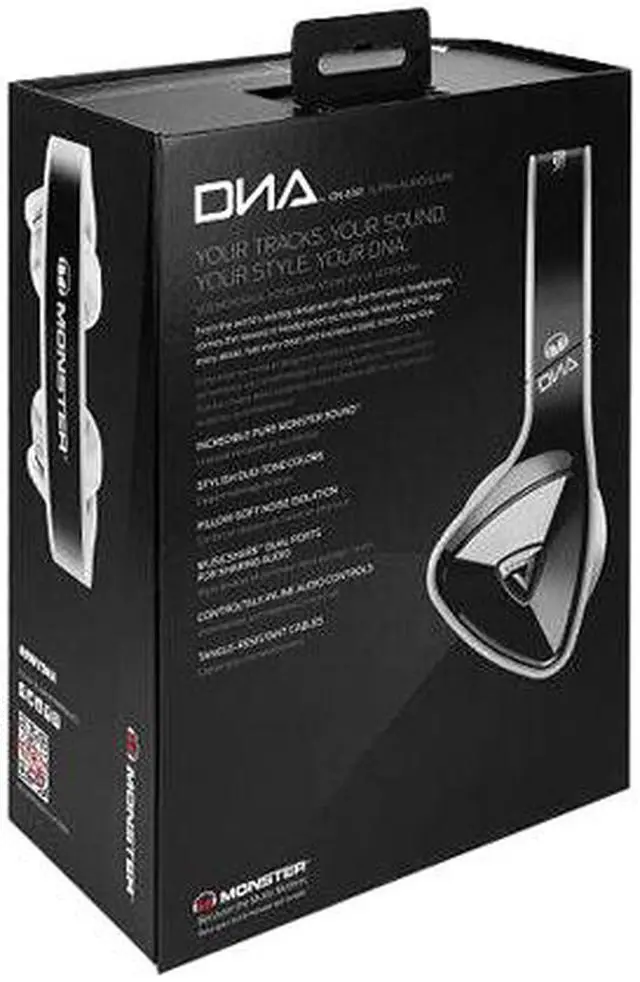 Alt view image 9 of 10 - Monster DNA On-Ear Headphones for iOS - Black Tuxedo