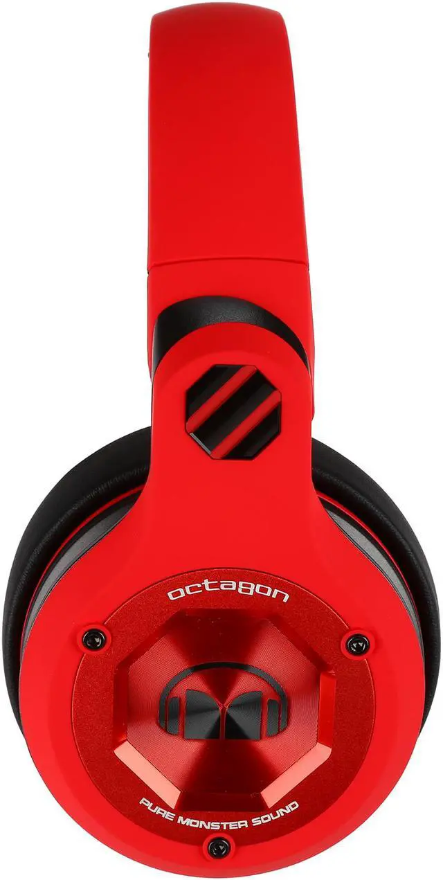 Alt view image 4 of 8 - Monster UFC Octagon Over-Ear Headphones-Red