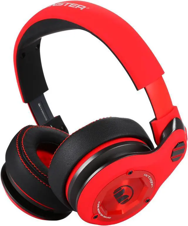 Alt view image 7 of 8 - Monster UFC Octagon Over-Ear Headphones-Red