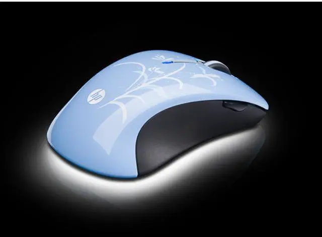 Alt view image 2 of 2 - HP NP141AA#ABA Classy Blue 5 Buttons 27MHz Wireless Optical Comfort Mouse - Water Lily