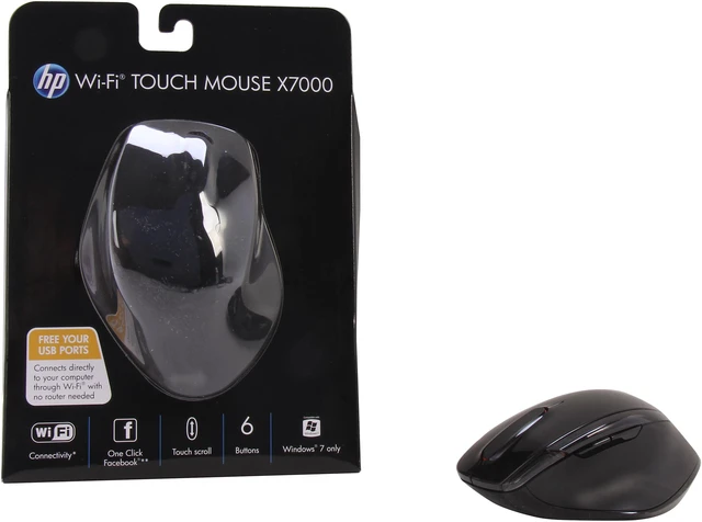 Alt view image 5 of 5 - HP X7000 LY820AA#ABA Black 6 Buttons Touch Scroll Mouse