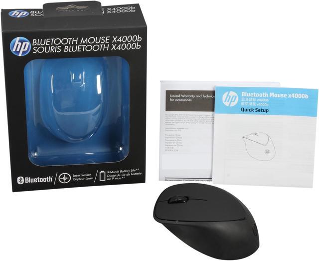 Alt view image 6 of 6 - HP X4000b H3T51AA#ABC Matte Black 3 Buttons 1 x Wheel Bluetooth Wireless Laser Mouse