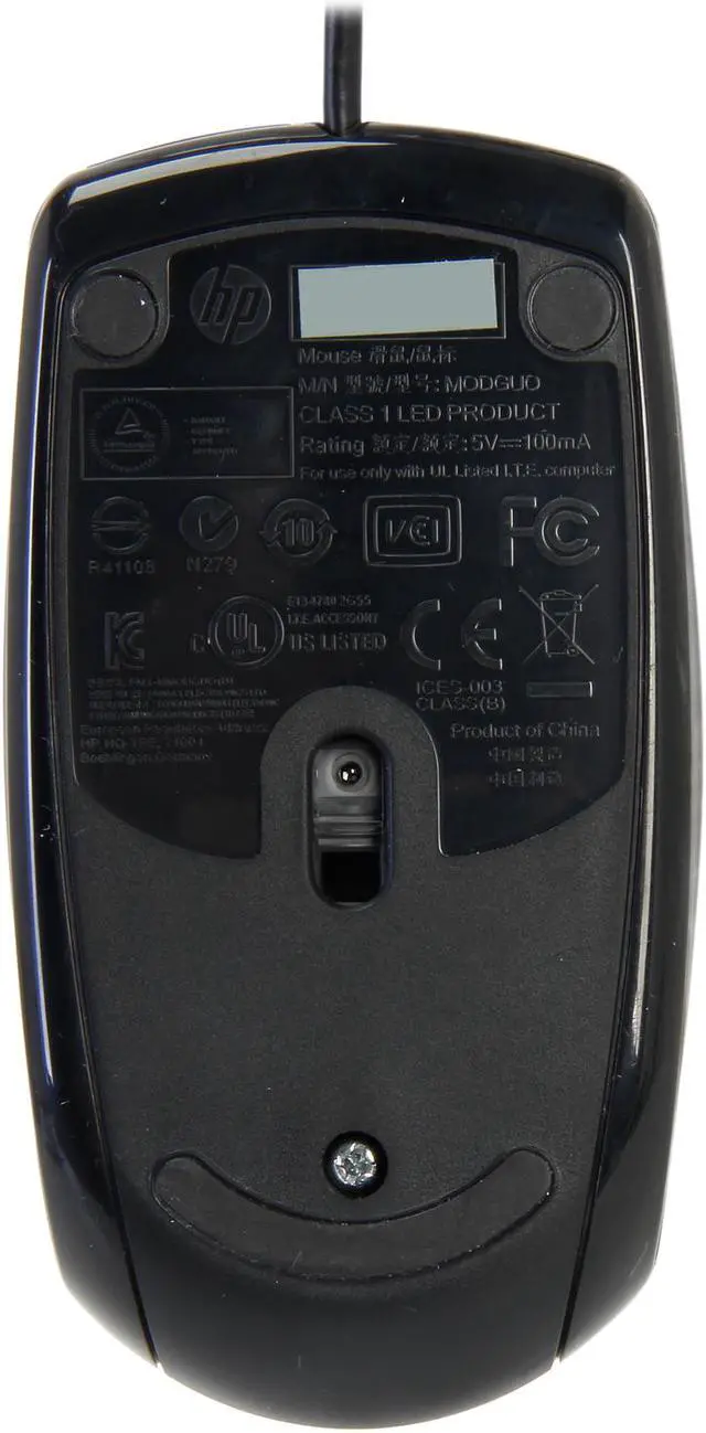 Alt view image 4 of 5 - HP KY619AA#ABA Black 3 Buttons 1 x Wheel USB Wired Optical Mouse