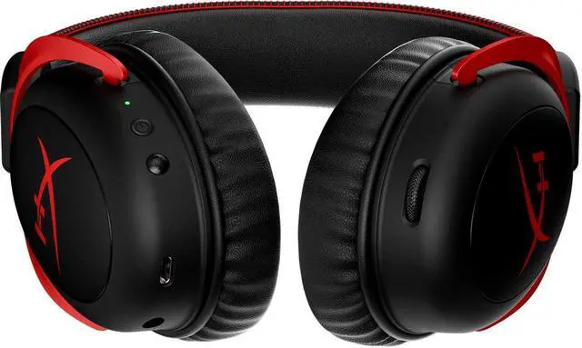 Alt view image 3 of 4 - HyperX - Cloud II Wireless 7.1 Surround Sound Gaming Headset for PC and Playstation - Black/Red
