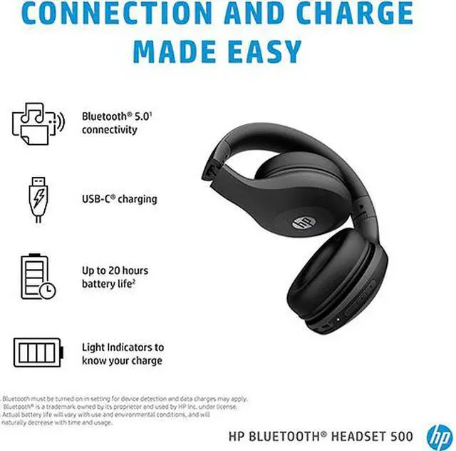Alt view image 6 of 8 - HP Bluetooth Headset 500 (2J875AA)