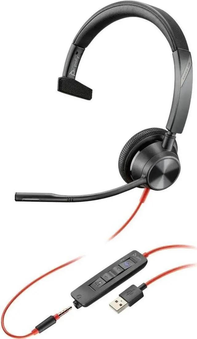 Main image of HP Poly Blackwire 3315 USB-A Headset MX 8M3U2AA#ABA