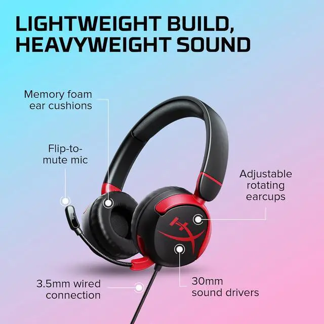 Alt view image 6 of 7 - HyperX Cloud Mini 3.5mm Connector Circumaural Gaming Headset