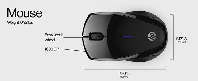 Alt view image 3 of 4 - HP X3000 -G3 Black 2.4GHz Wireless Mouse