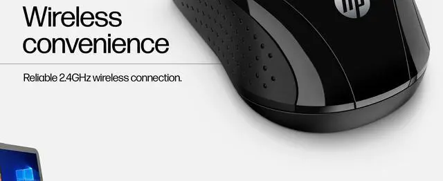 Alt view image 4 of 4 - HP X3000 -G3 Black 2.4GHz Wireless Mouse