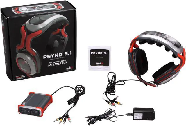 Alt view image 7 of 7 - psyko PC51V1 Circumaural 5.1 PC Gaming Headset System
