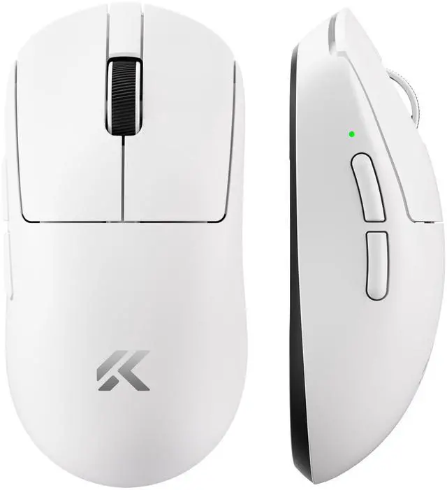 Main image of MCHOSE A7V2 Ultra Tri-Mode Lightweight Gaming Mouse, Dual 8K Wired/Wireless, PAW3950TI, 500mAh - White