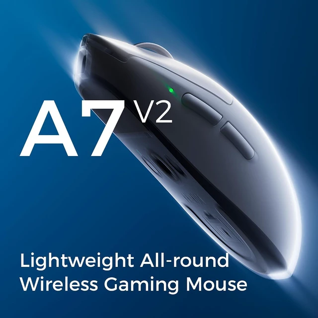 Alt view image 2 of 9 - MCHOSE A7 V2 Pro+ Wireless Gaming Mouse, 59 Grams, Tri-Mode Connection, PAW3395 26K DPI Sensor, Wired 8K Polling Rate, 1K Wireless Receiver Included, Magnetic Charging Dock - White