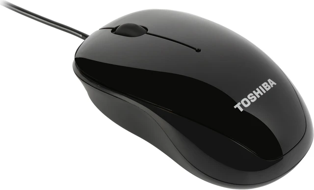 Refurbished: TOSHIBA U55 PA5224U-1ETB Black Wired Optical Mouse