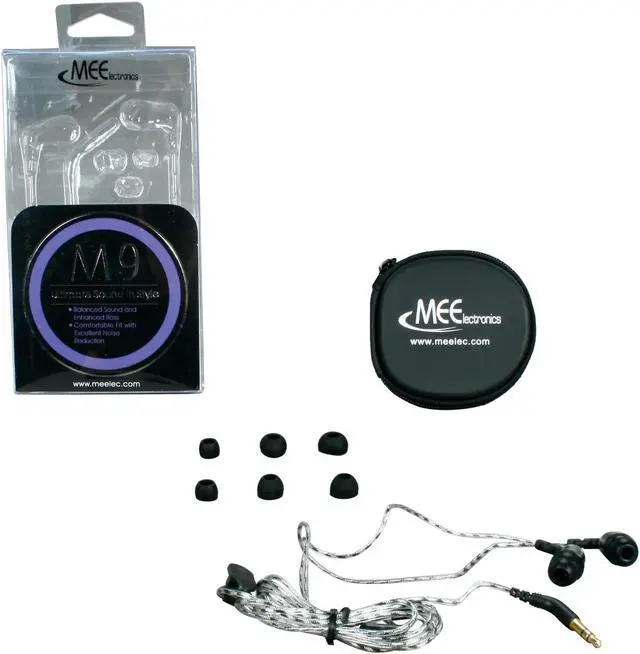 Alt view image 4 of 4 - Mee audio M9 Hi-Fi 3.5mm Gold-Plated Connector Canal Sound-Isolating Earphone (Silver)