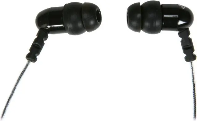 Alt view image 2 of 6 - MEElectronics Black 3.5mm Headset w/Attached Hi-Fi Sound-Isolating In-Ear Headphones with Microphone for Apple Devices and Cell Phones (M9P-BK)