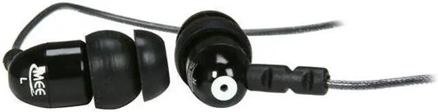 Alt view image 3 of 6 - MEElectronics Black 3.5mm Headset w/Attached Hi-Fi Sound-Isolating In-Ear Headphones with Microphone for Apple Devices and Cell Phones (M9P-BK)