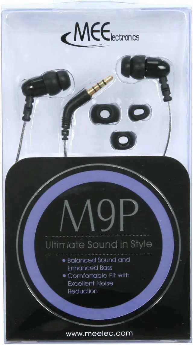 Alt view image 6 of 6 - MEElectronics Black 3.5mm Headset w/Attached Hi-Fi Sound-Isolating In-Ear Headphones with Microphone for Apple Devices and Cell Phones (M9P-BK)