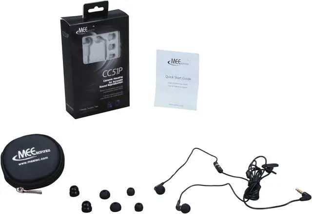 Alt view image 5 of 5 - MEElectronics Black 3.5mm Ceramic In-Ear Headset w/ Remote for iPhone & Smartphones CC51P