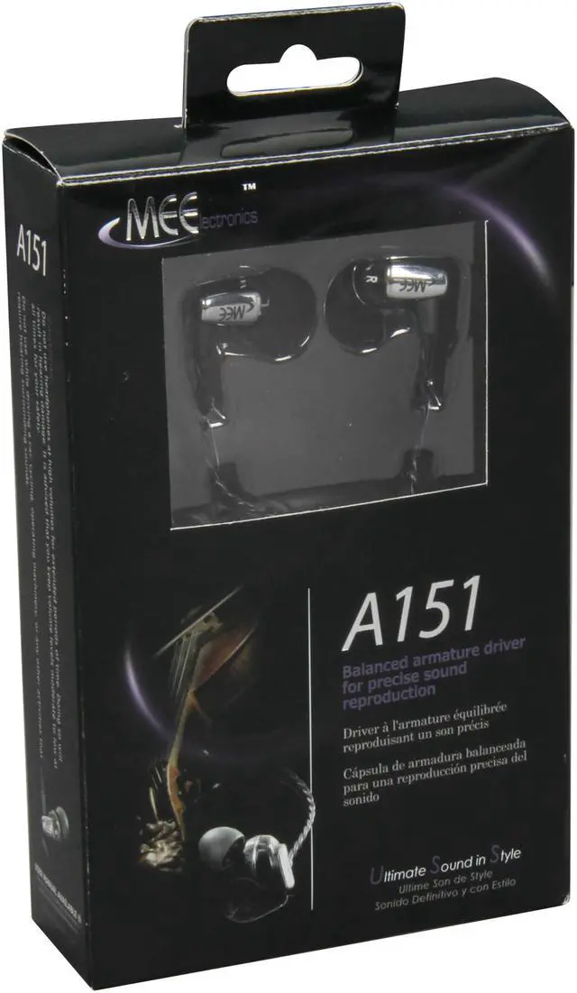 Alt view image 4 of 4 - Mee audio A151-BK 3.5mm Connector In-Ear Headphone with Balanced Armature Technology