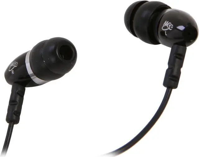Main image of Mee audio Black N9-BK 45 degree 3.5mm stereo, gold plated Connector Binaural Noise Isolasion In Ear Headphones (Black )