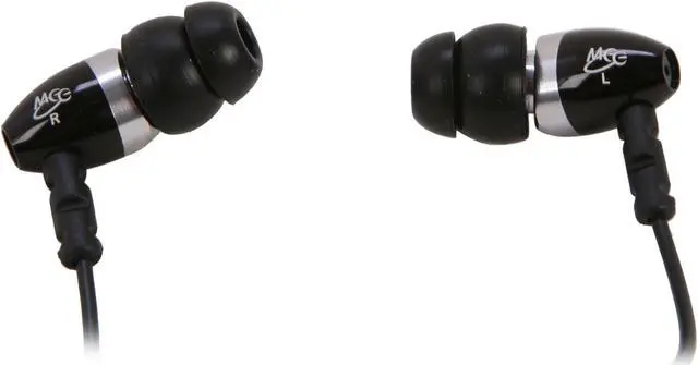 Alt view image 2 of 5 - Mee audio Black N9-BK 45 degree 3.5mm stereo, gold plated Connector Binaural Noise Isolasion In Ear Headphones (Black )