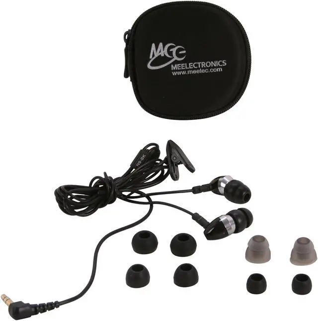 Alt view image 4 of 5 - Mee audio Black N9-BK 45 degree 3.5mm stereo, gold plated Connector Binaural Noise Isolasion In Ear Headphones (Black )