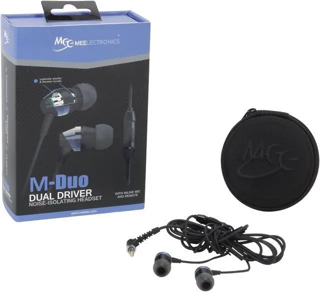 Alt view image 5 of 5 - Mee audio M-Duo Dual Dynamic Driver In-Ear Headphone with Inline Microphone and Remote