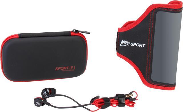Alt view image 3 of 7 - Mee audio Black/Red EP-SF6P-RDBK-MEE 3.5mm Connector Sport-Fi S6P Memory Wire In-Ear Earphones -
