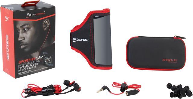 Alt view image 7 of 7 - Mee audio Black/Red EP-SF6P-RDBK-MEE 3.5mm Connector Sport-Fi S6P Memory Wire In-Ear Earphones -