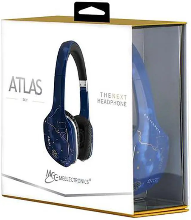 Alt view image 7 of 7 - Mee audio Sky HP-ATLAS-SK-MEE 3.5 mm gold plated, right angle connector Connector Atlas Fantasy IML Graphics On-Ear Headphones with Headset Functionality