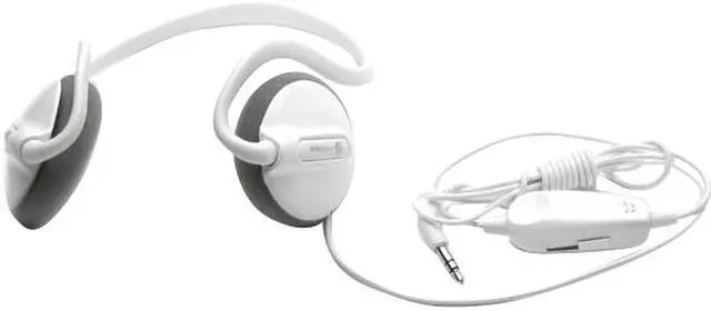 Alt view image 2 of 2 - AblePlanet White PS200BHW 3.5mm/ 6.3mm Connector Supra-aural Behind Head Stereo Headphone White