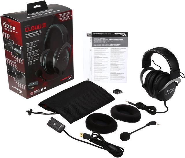 Alt view image 8 of 7 - HyperX Cloud II Gaming Headset with 7.1 Virtual Surround Sound for PC / PS4 / Mac / Mobile - Gun Metal