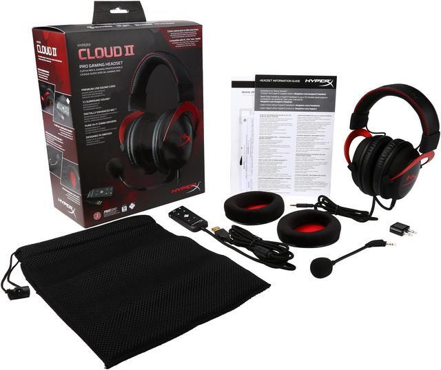 Alt view image 8 of 13 - HyperX Cloud II Gaming Headset with 7.1 Virtual Surround Sound for PC / PS4 / Mac / Mobile - Red