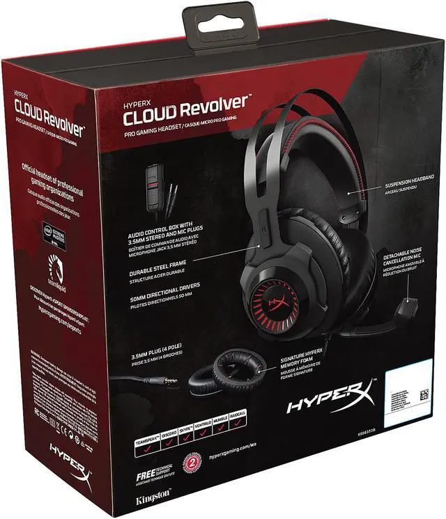 Alt view image 7 of 7 - HyperX Revolver Wired Gaming Headset (HX-HSCR-BK/NA)