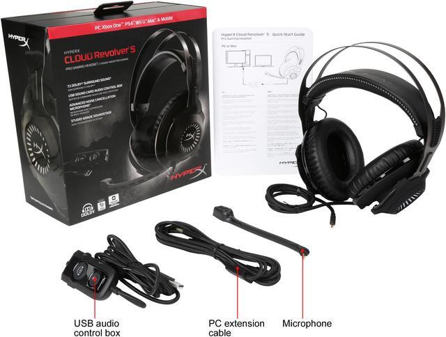 Alt view image 8 of 7 - HyperX Cloud Revolver S Gaming Headset with Dolby 7.1 Surround Sound for PC, PS4, PS4 PRO, Xbox One, Xbox One S