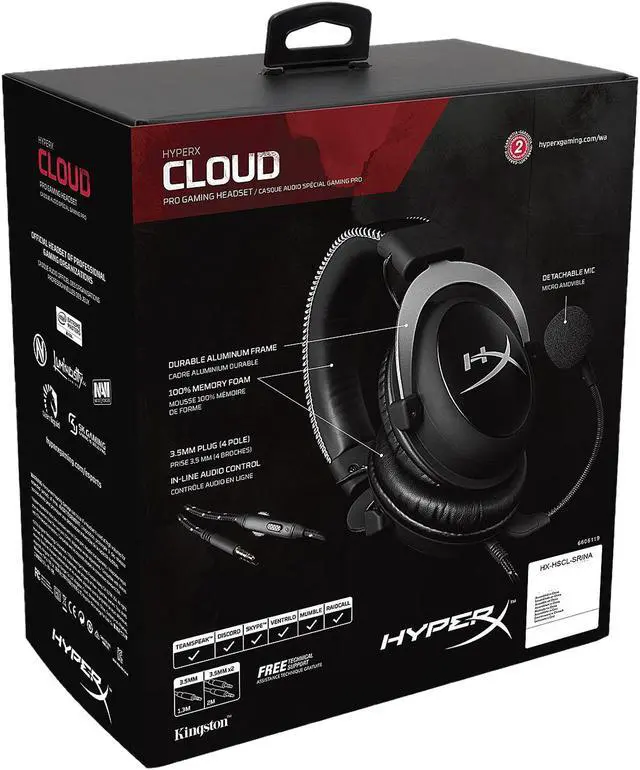 Alt view image 9 of 10 - HyperX Cloud Pro Gaming Headset with In-Line Audio Control - PlayStation 4, Xbox One, and PC