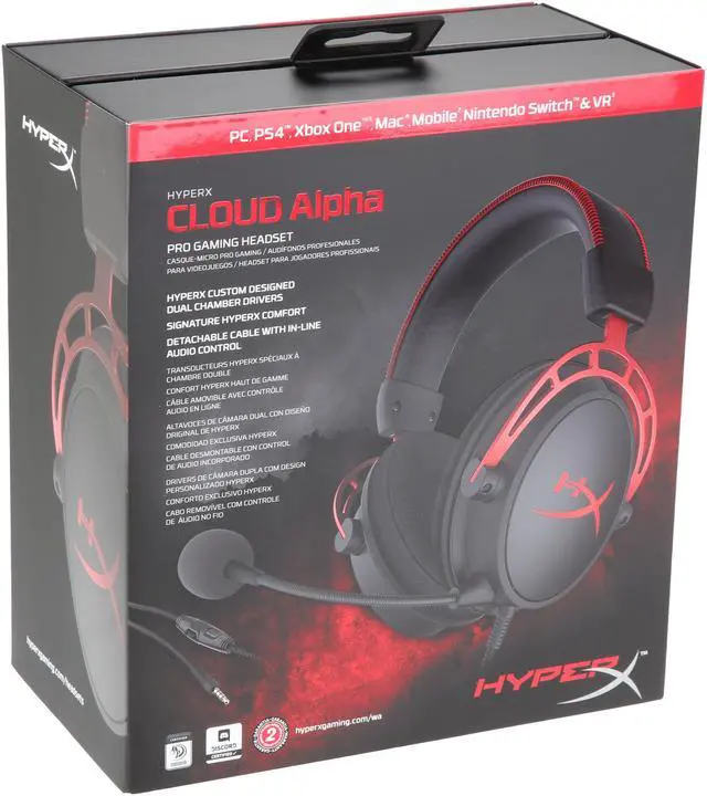 Alt view image 9 of 9 - HyperX Cloud Alpha 3.5mm Connector Circumaural Headset